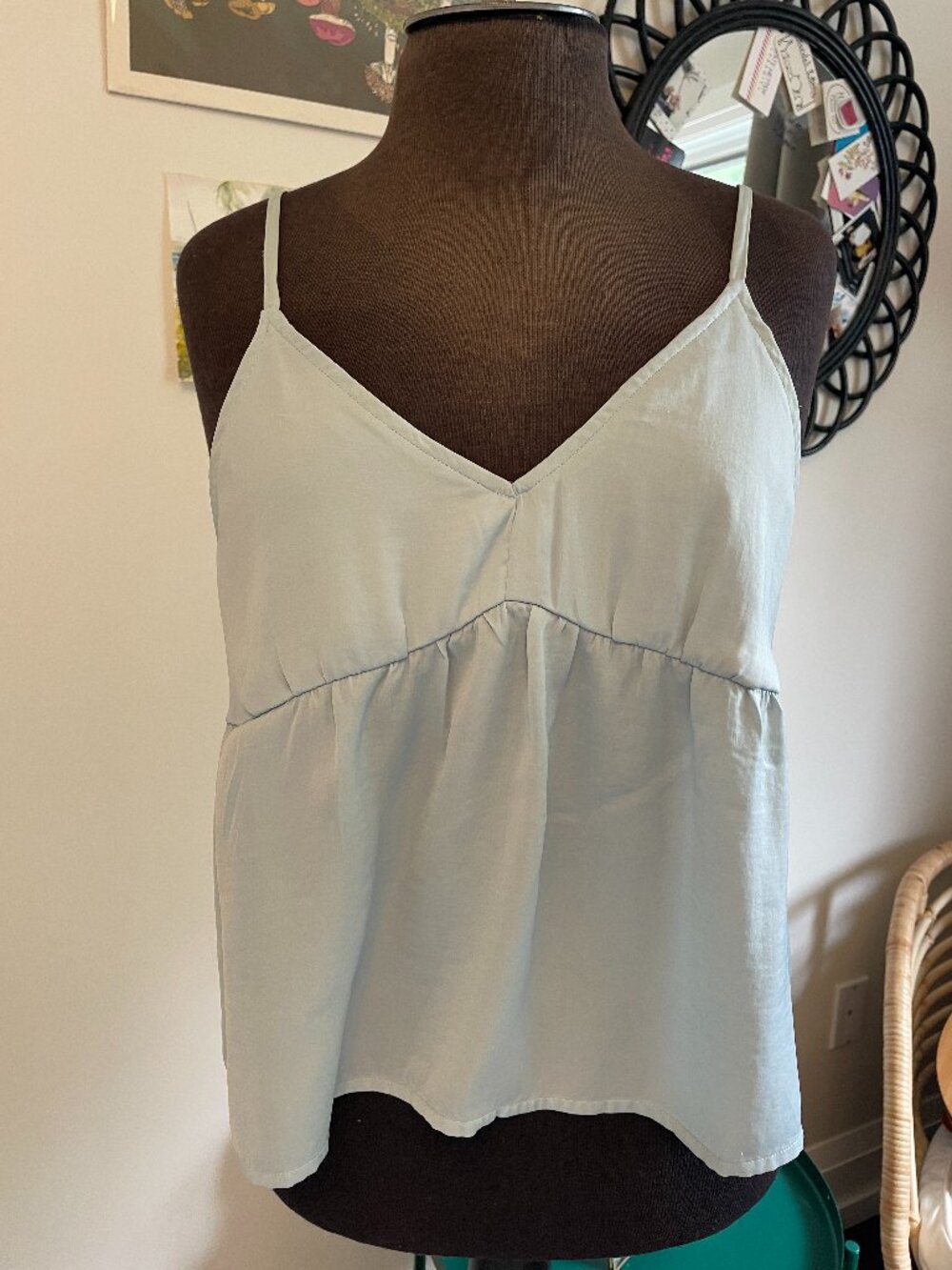 Powder Blue Spaghetti Strap Top